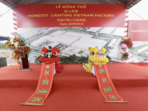 Lễ động thổ công ty Honesty Lighting Vietnam factory