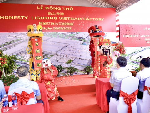 Lễ động thổ công ty Honesty Lighting Vietnam factory