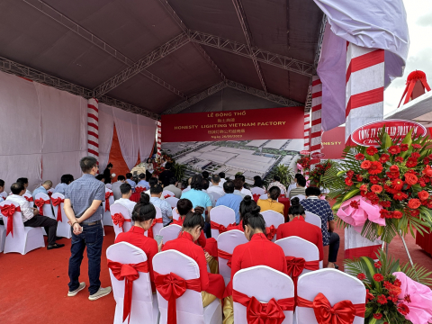 Lễ động thổ công ty Honesty Lighting Vietnam factory