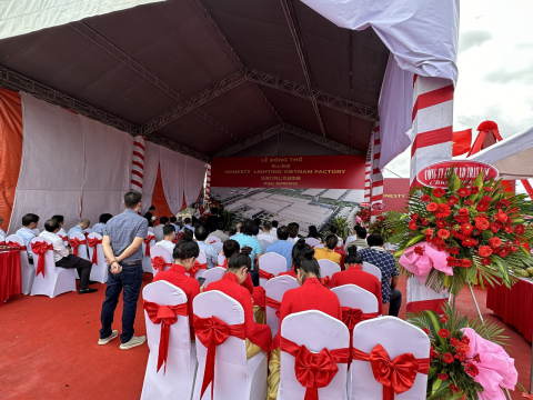 Lễ động thổ công ty Honesty Lighting Vietnam factory